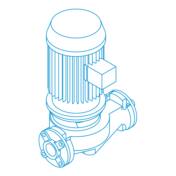 4360 Vertical In-Line (VIL) Single Pumps Line Drawing