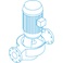 4380 Vertical In-Line (VIL) Single Pumps Line drawing