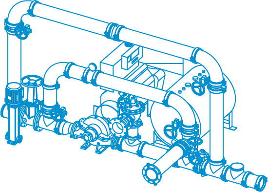 FirePak Horizontal Split Case - LineDrawing
