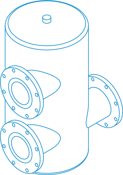 Vortex Air Separators - LineDrawing